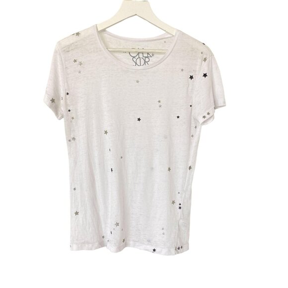 Chaser White Star Print Short Sleeve T-Shirt - Picture 2 of 5